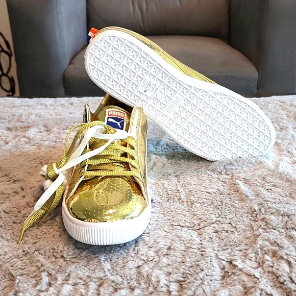 Men's Puma Walt Clyde Frasier Metallic Gold (NEW) Size 12 - Picture 4 of 6